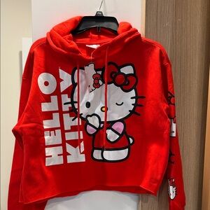 Hello Kitty Red and White Graphic Hoodie